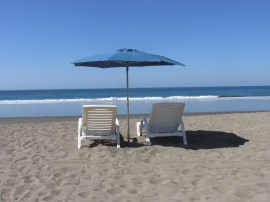 These two beach chairs reminded me of the Corona commercials!